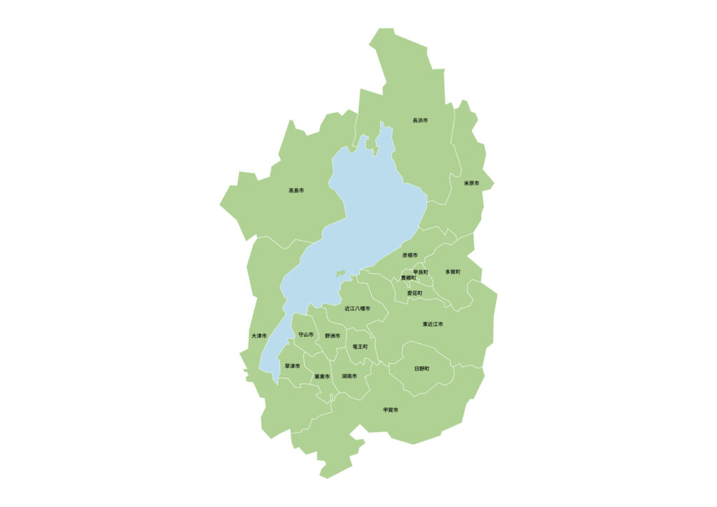 滋賀県探偵調査対応地域マップ
