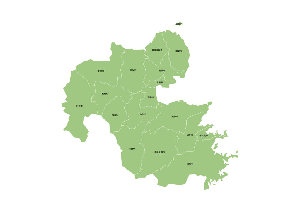 大分県探偵調査対応エリア