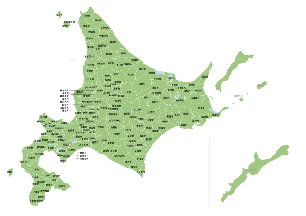 北海道での探偵調査対応マップ