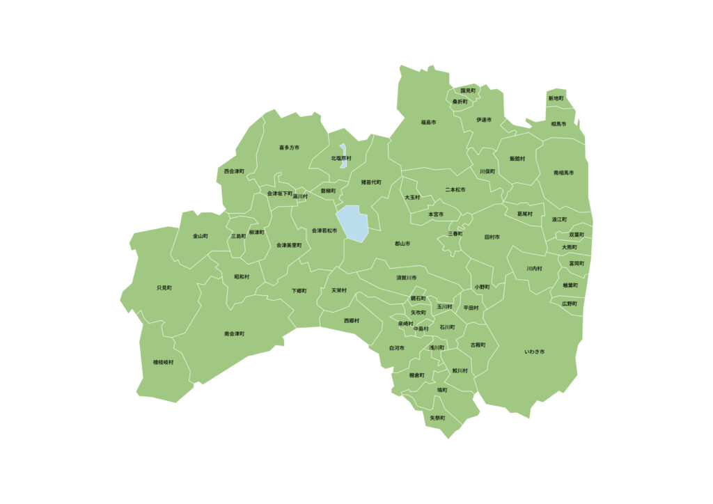 福島県での探偵調査対応マップ