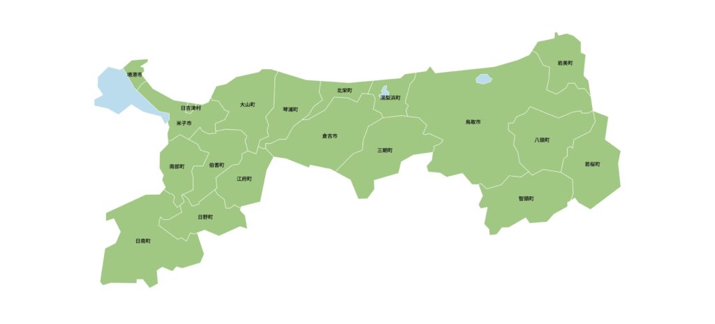 鳥取県での探偵調査対応マップ